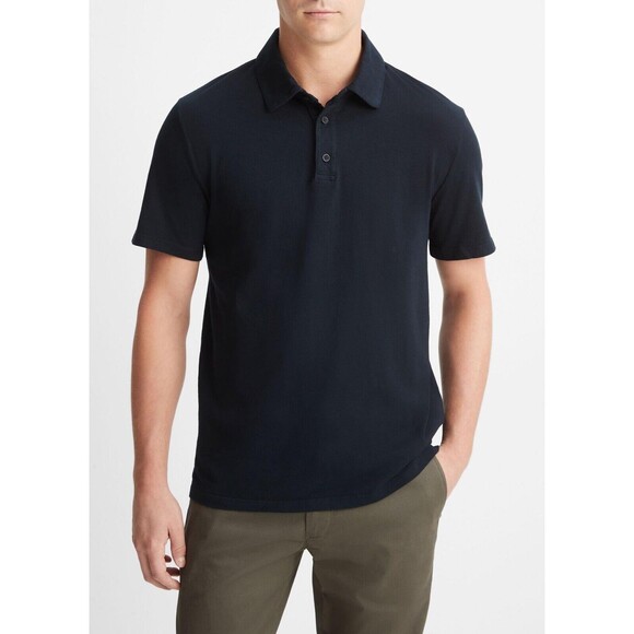 Vince Other - Vince Garment Dye Cotton True Black Polo Shirt Size XL